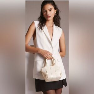 Anthropologie Mare Mare white sleeveless blazer vest size M